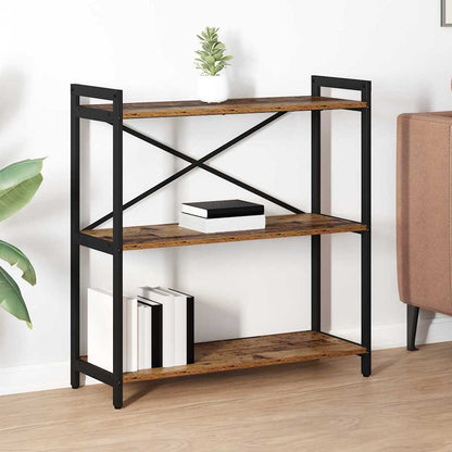 vidaXL Bookshelf 80 x 30 x 85 cm Engineered Wood Old wood 1