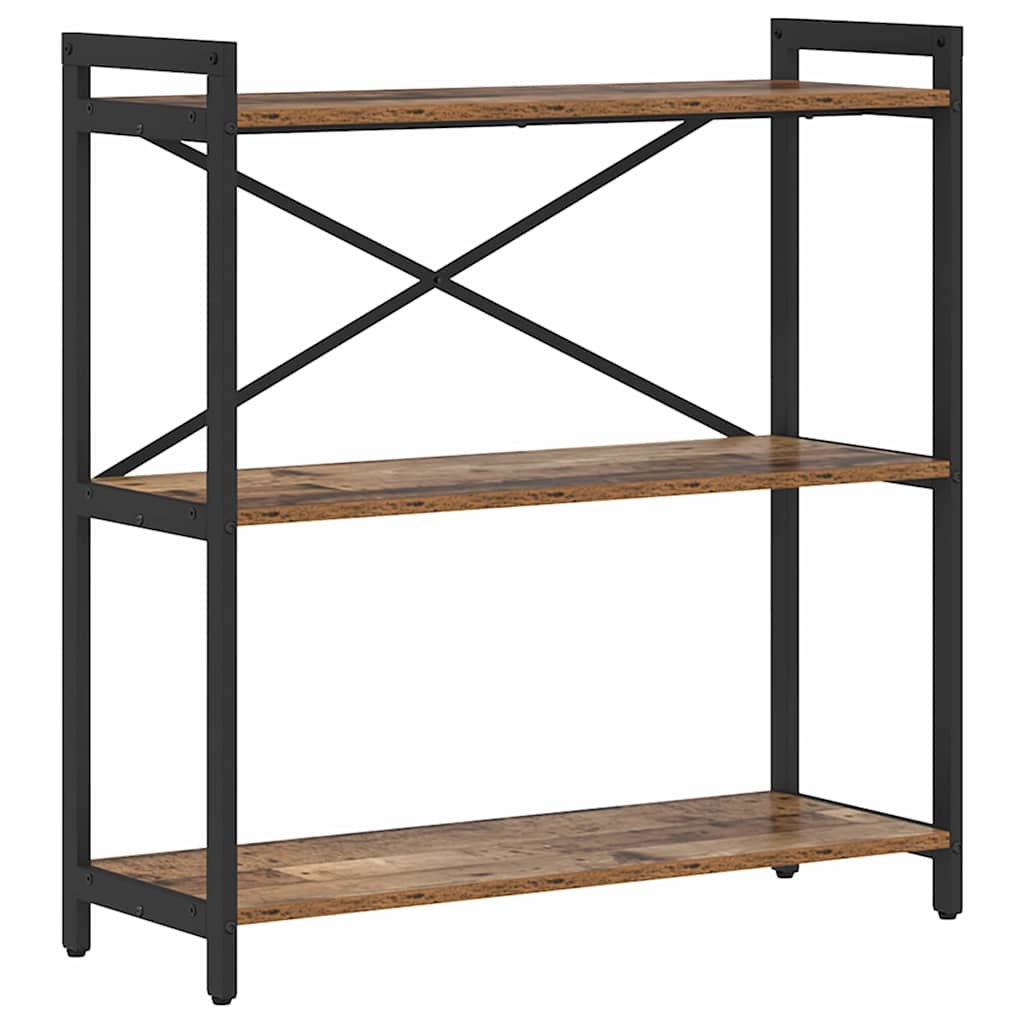 vidaXL Bookshelf 80 x 30 x 85 cm Engineered Wood Old wood 2