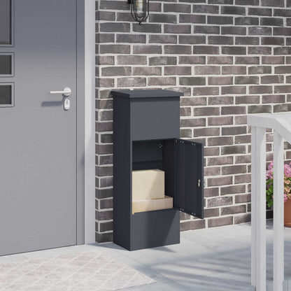 Parcel Drop Box with Storage 44.5 x 29 x 110.5 cm Steel Anthracite