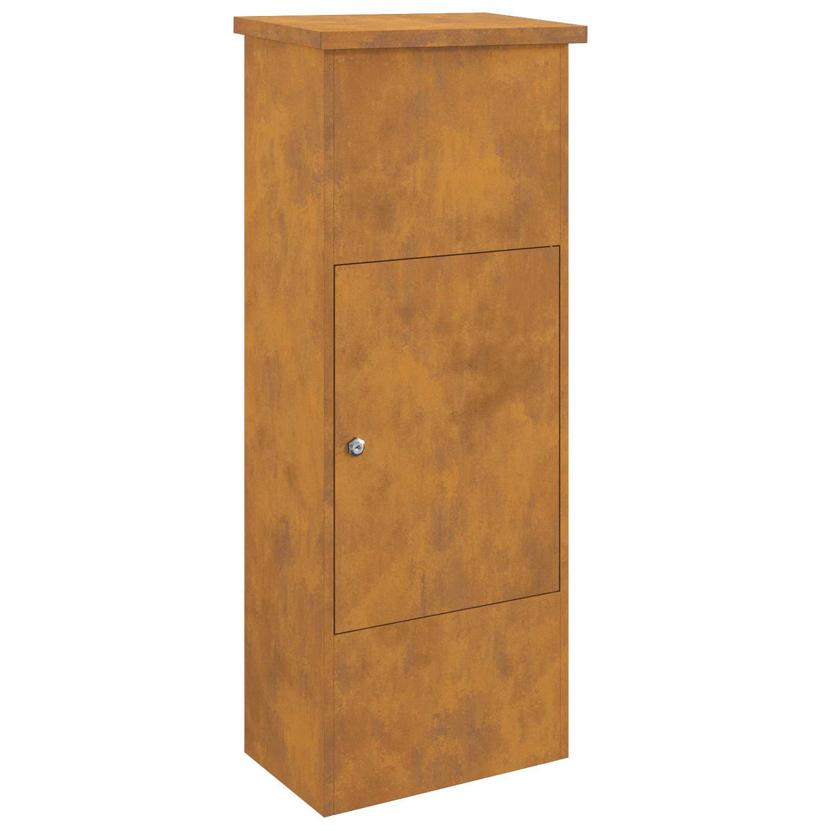 Parcel Drop Box with Storage 44.5 x 29 x 110.5 cm Steel Weathering steel