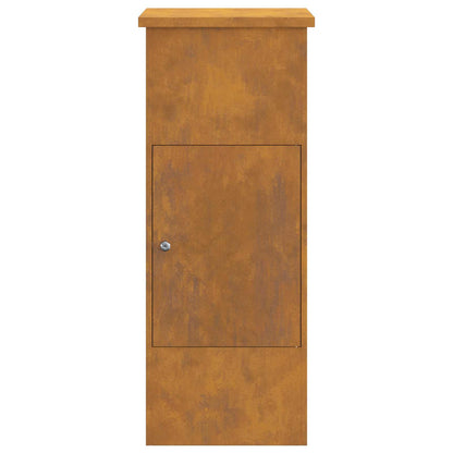 Parcel Drop Box with Storage 44.5 x 29 x 110.5 cm Steel Weathering steel