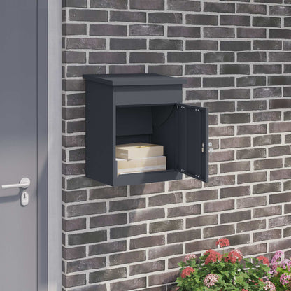Parcel Drop Box with Storage 47.5 x 38 x 59 cm Steel Anthracite