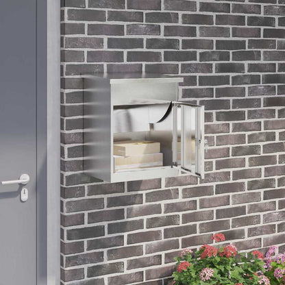 Parcel Drop Box with Storage 47.5 x 38 x 59 cm Steel Stainless steel