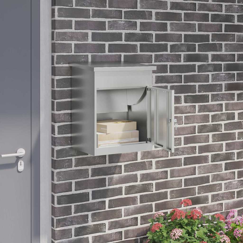 Parcel Drop Box with Storage 47.5 x 38 x 59 cm Steel Galvanised steel