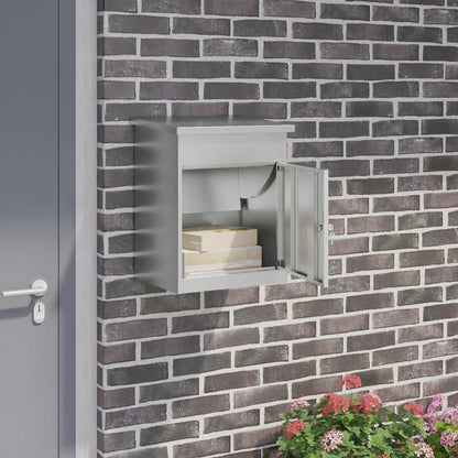 Parcel Drop Box with Storage 47.5 x 38 x 59 cm Steel Galvanised steel