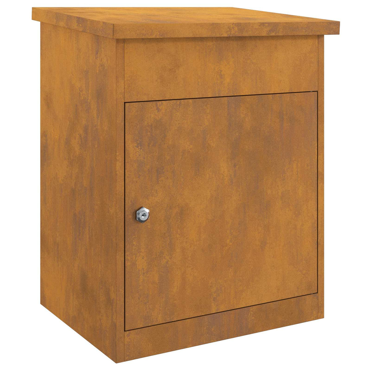 Parcel Drop Box with Storage 47.5 x 38 x 59 cm Steel Weathering steel
