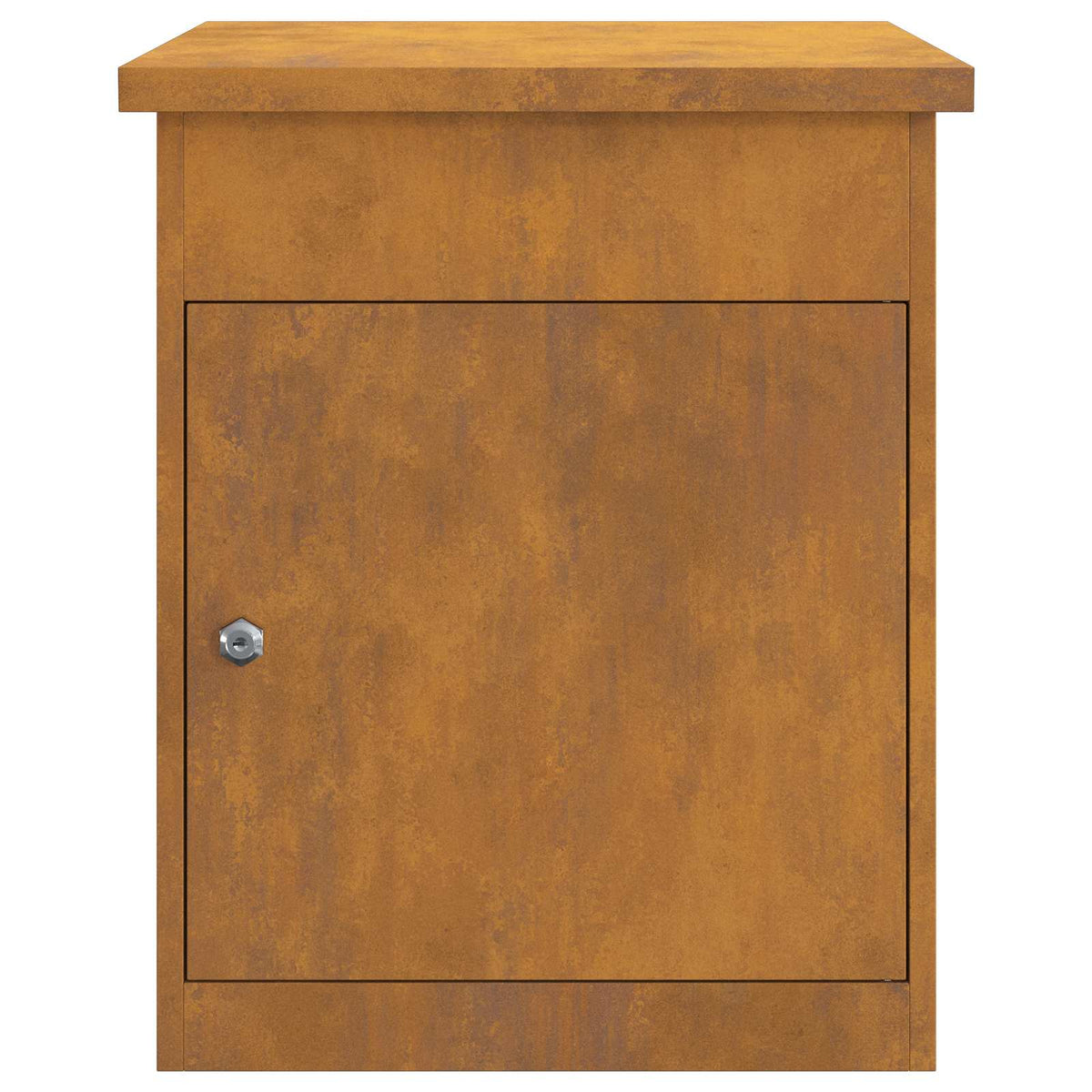 Parcel Drop Box with Storage 47.5 x 38 x 59 cm Steel Weathering steel