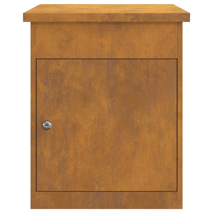 Parcel Drop Box with Storage 47.5 x 38 x 59 cm Steel Weathering steel
