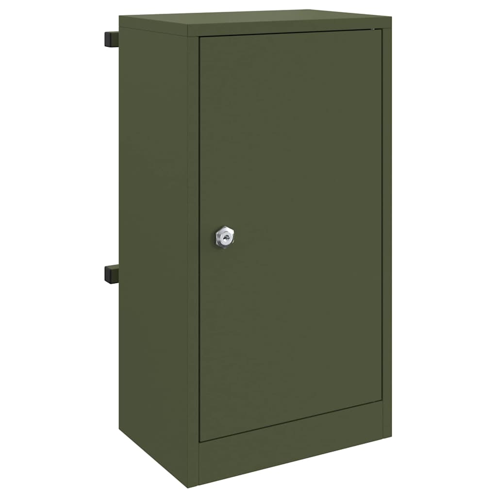 vidaXL Mailbox with Storage Olive green 30 x 20 x 55 cm Steel 2