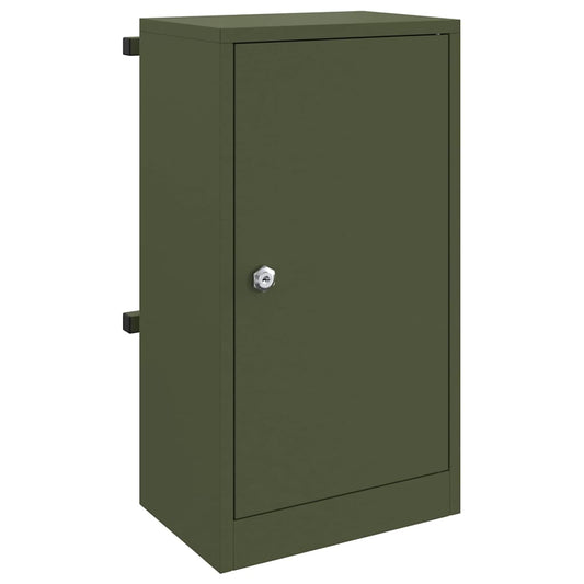 vidaXL Mailbox with Storage Olive green 30 x 20 x 55 cm Steel 2