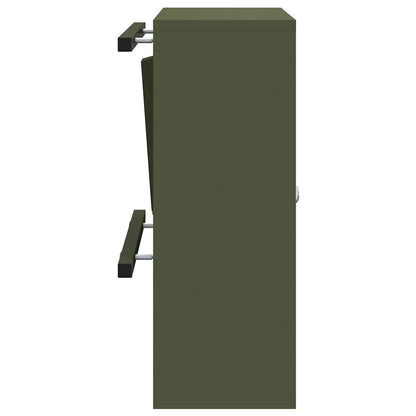 vidaXL Mailbox with Storage Olive green 30 x 20 x 55 cm Steel 6