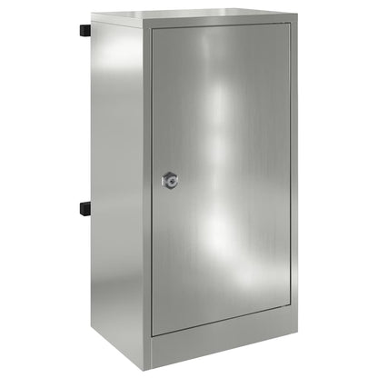 vidaXL Mailbox with Storage Black 30 x 20 x 55 cm Galvanised Steel 2