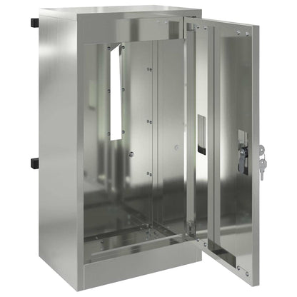 vidaXL Mailbox with Storage Black 30 x 20 x 55 cm Galvanised Steel 4