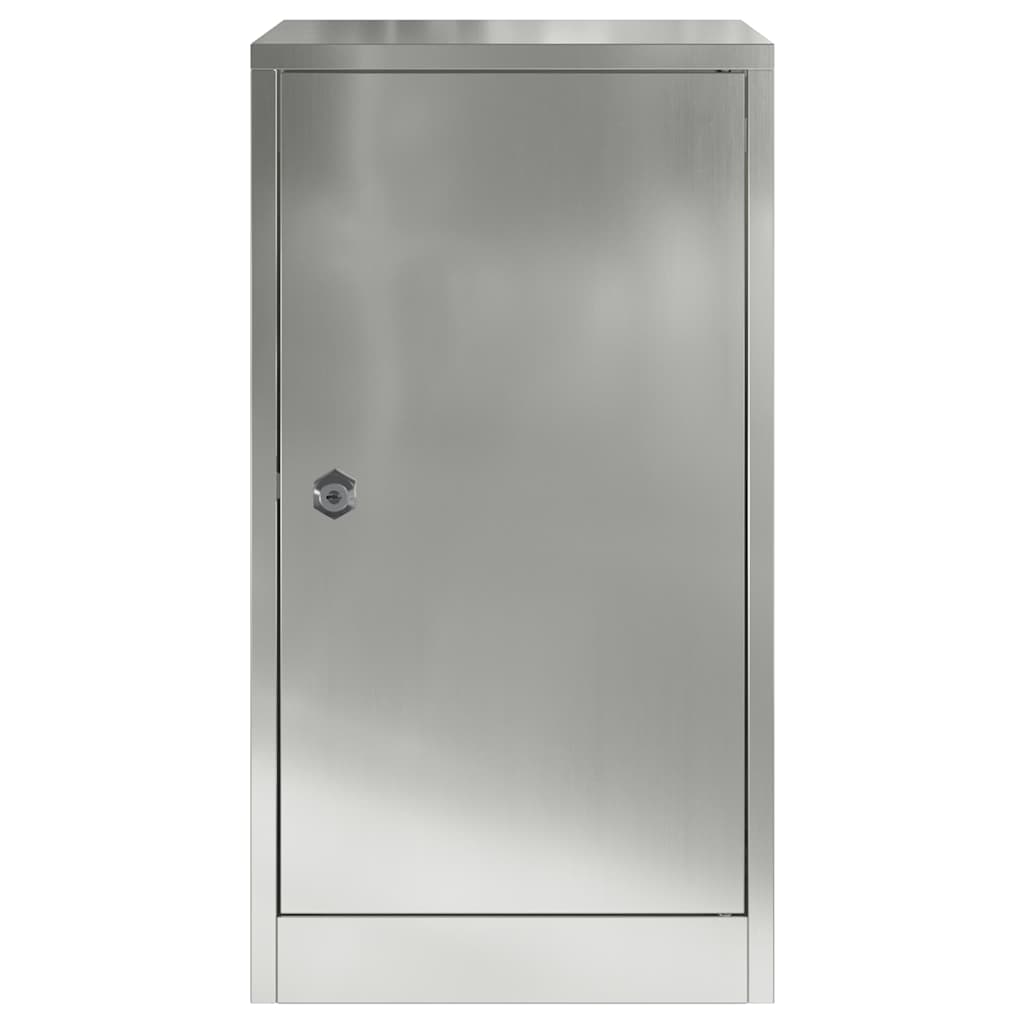 vidaXL Mailbox with Storage Black 30 x 20 x 55 cm Galvanised Steel 5