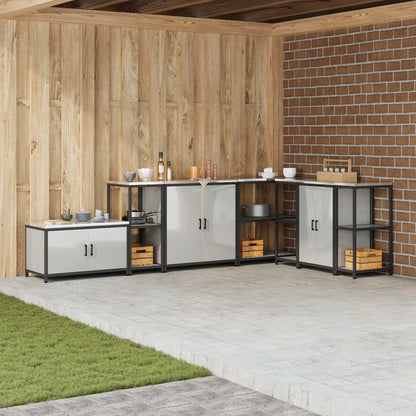 Kitchen Shelving Unit HATTEM 40 x 50 x 92 cm Steel Kitchen Storage Shelf Galvanised steel