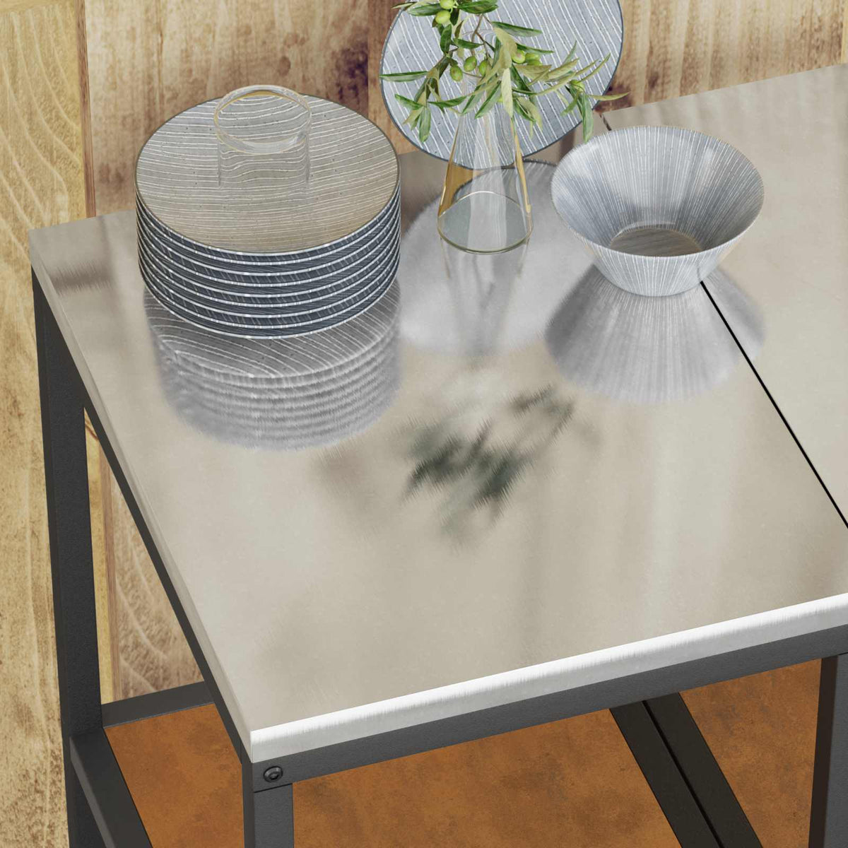 vidaXL Kitchen Shelving Unit HATTEM Rusty 40 x 50 x 92 cm Steel 5