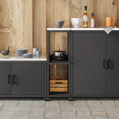 vidaXL Kitchen Shelving Unit HATTEM Black 30 x 50 x 92 cm Steel 4