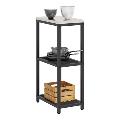 Kitchen Shelving Unit HATTEM 30 x 50 x 92 cm Steel Kitchen Storage Shelf Black