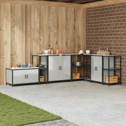 Kitchen Shelving Unit HATTEM 30 x 50 x 92 cm Steel Kitchen Storage Shelf Galvanised steel