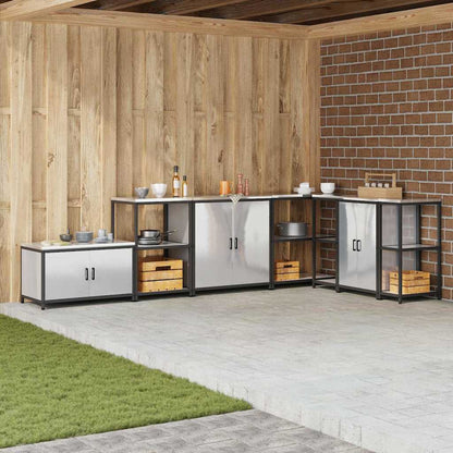 HATTEM Steel Kitchen Storage Cabinet Stainless steel 90 cm 92 cm