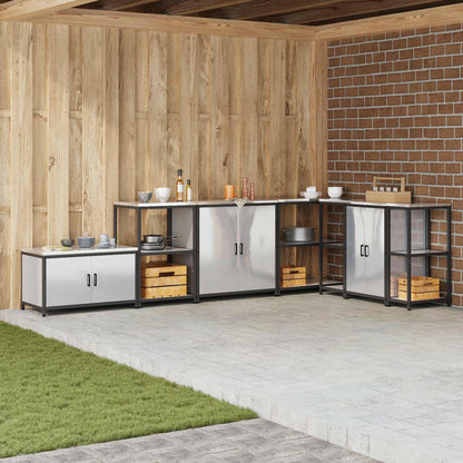 HATTEM Steel Kitchen Storage Cabinet Stainless steel 90 cm 53 cm