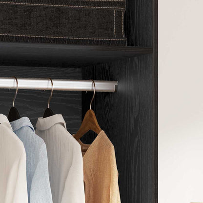 vidaXL Wardrobe Black Oak 50 x 50 x 200 cm Engineered Wood 4