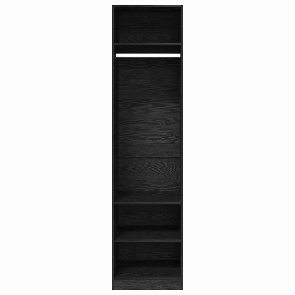 vidaXL Wardrobe Black Oak 50 x 50 x 200 cm Engineered Wood 5