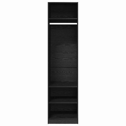 vidaXL Wardrobe Black Oak 50 x 50 x 200 cm Engineered Wood 5