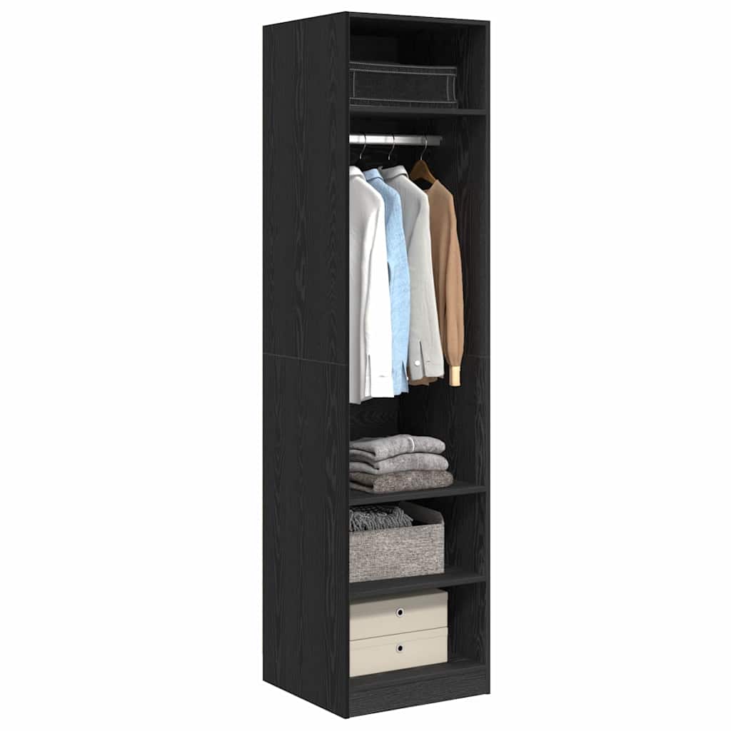 vidaXL Wardrobe Black Oak 50 x 50 x 200 cm Engineered Wood 3
