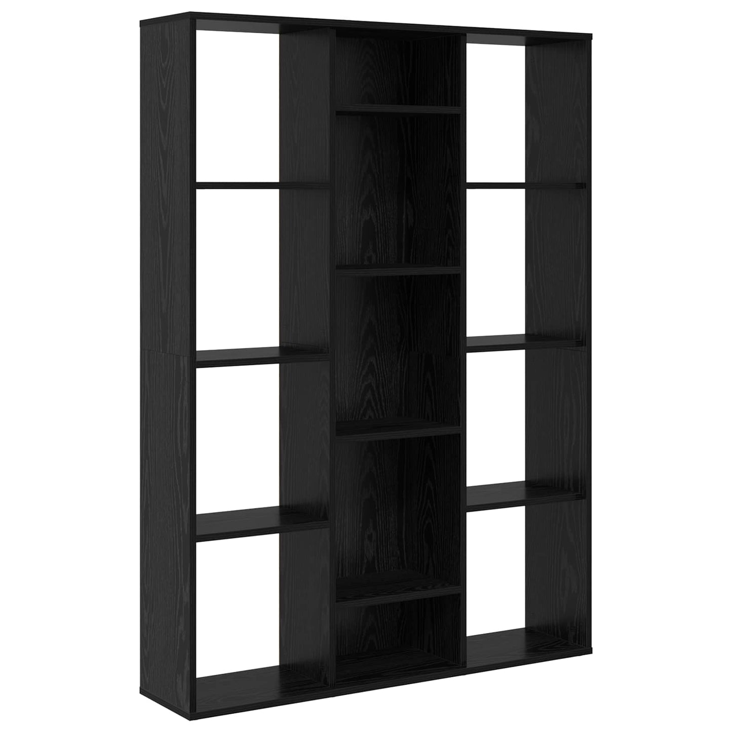 vidaXL Room Divider Black Oak 100 x 24 x 140 cm Engineered Wood 2