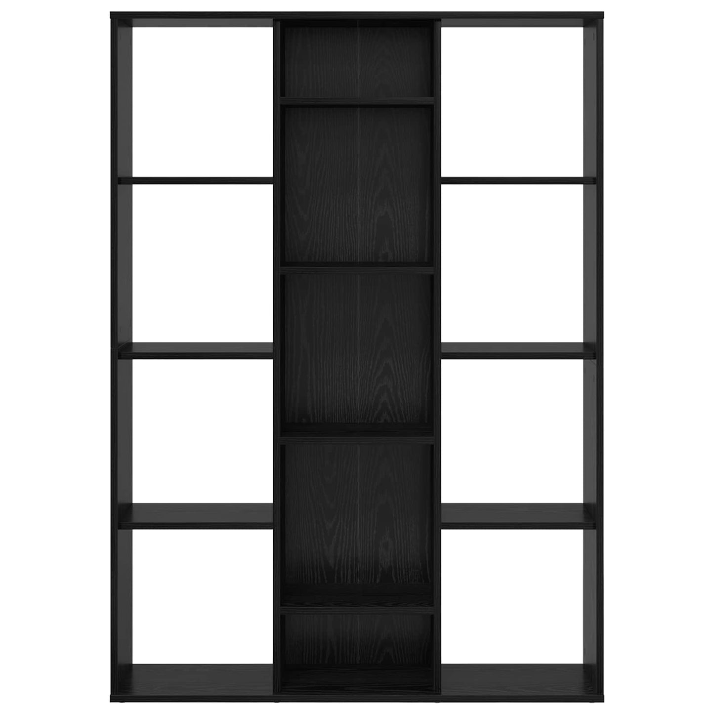 vidaXL Room Divider Black Oak 100 x 24 x 140 cm Engineered Wood 5