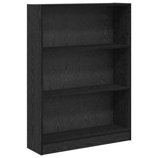 vidaXL Bookshelf 80 x 24 x 109 cm Engineered Wood Black Oak 2