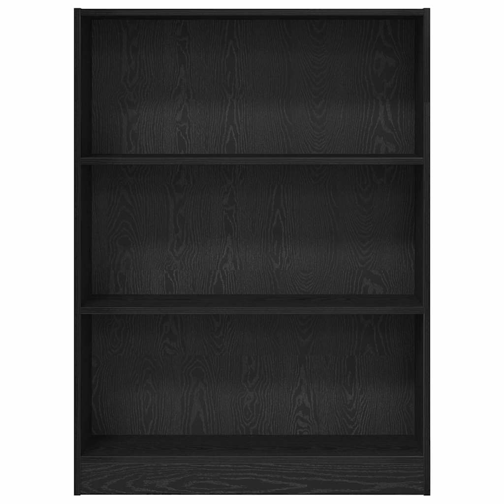 vidaXL Bookshelf 80 x 24 x 109 cm Engineered Wood Black Oak 5