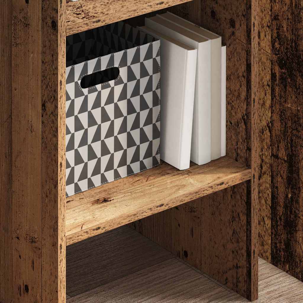 vidaXL Book Cabinet 5-Tier 40 x 35 x 180 cm Engineered Wood Old Wood 4