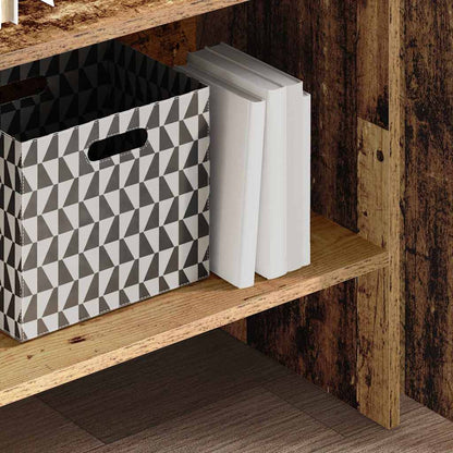 vidaXL Book Cabinet 5-Tier 60 x 35 x 180 cm Engineered Wood Old Wood 4