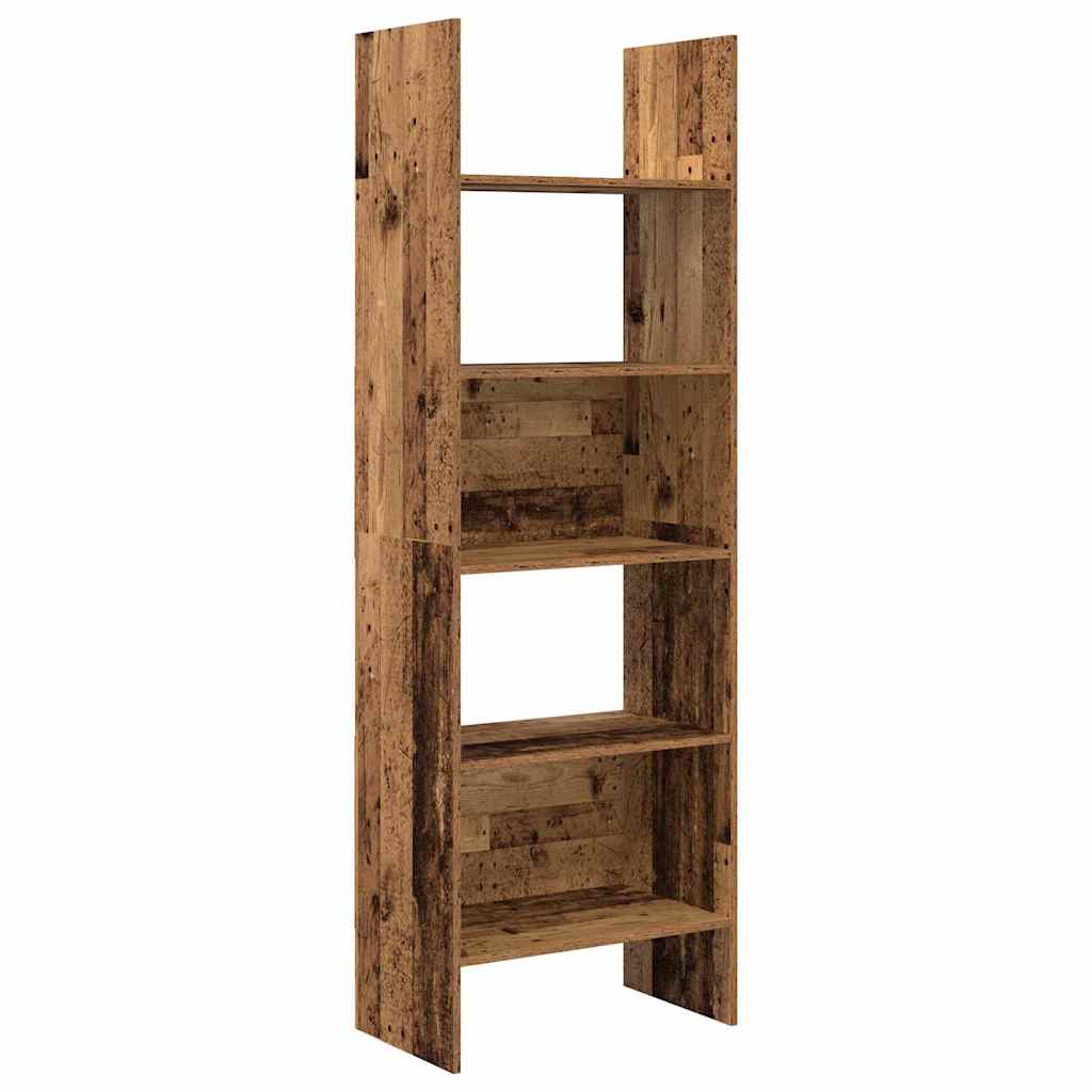 vidaXL Book Cabinet 5-Tier 60 x 35 x 180 cm Engineered Wood Old Wood 2