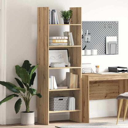 vidaXL Book Cabinet 5-Tier 60 x 35 x 180 cm Engineered Wood 1
