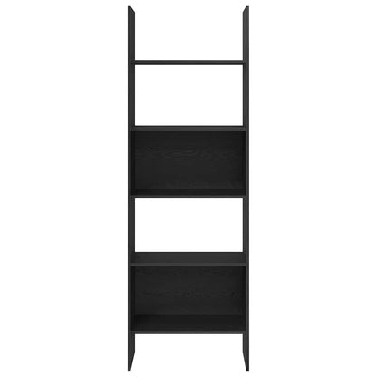 vidaXL Book Cabinet 5-Tier 60 x 35 x 180 cm Engineered Wood Black Oak 5