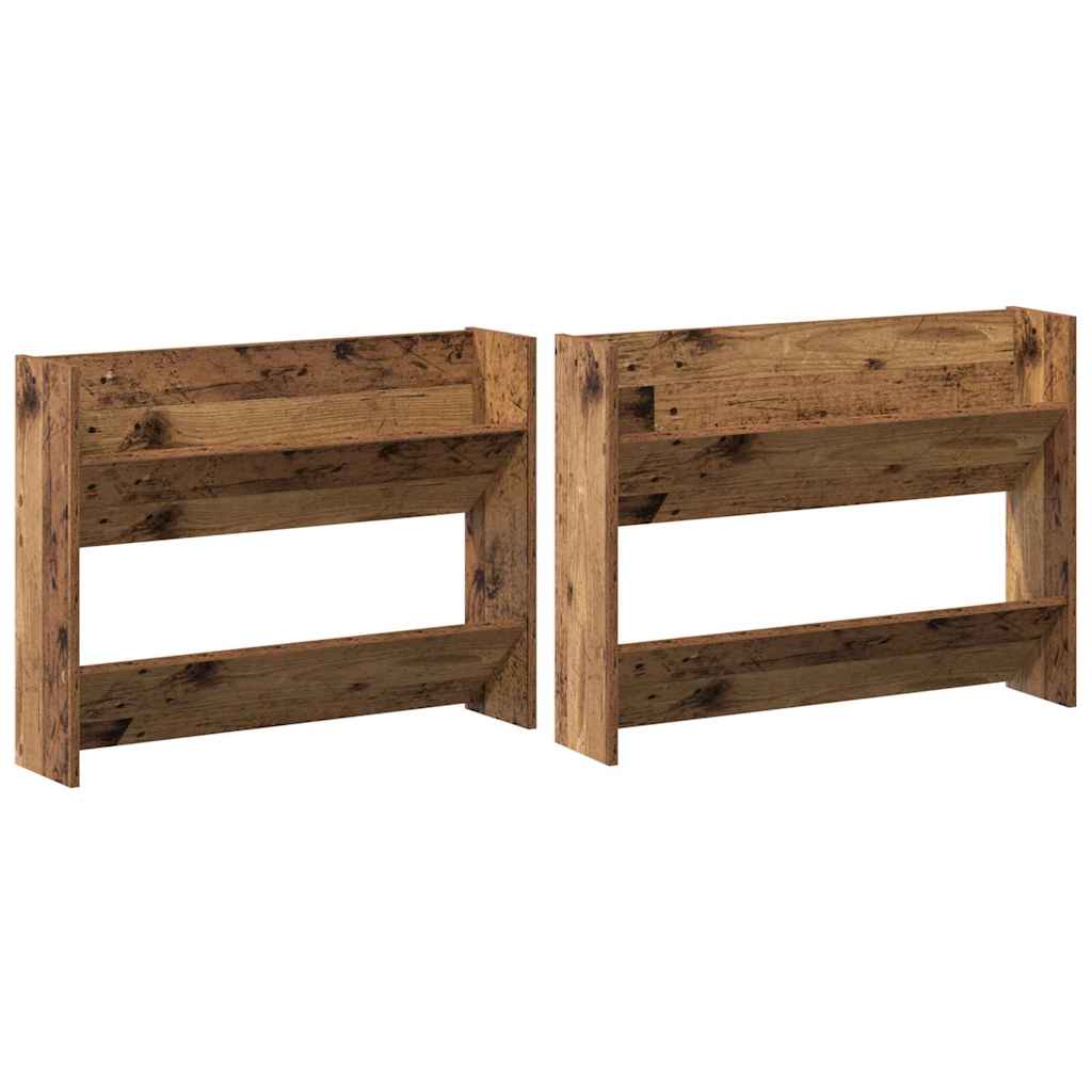 vidaXL Shoe Cabinet 2 pcs 80 x 18 x 60 cm Engineered Wood Old wood 2