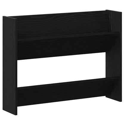 vidaXL Shoe Cabinet 2 pcs 83 x 18 x 60 cm Engineered Wood Black Oak 5