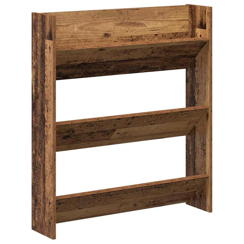 vidaXL Shoe Cabinet 2 pcs 84 x 18 x 90 cm Engineered Wood Old wood 5