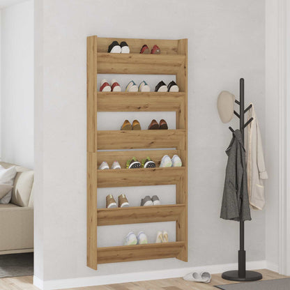 vidaXL Shoe Cabinet 2 pcs 85 x 18 x 90 cm Engineered Wood Artisan Oak 1