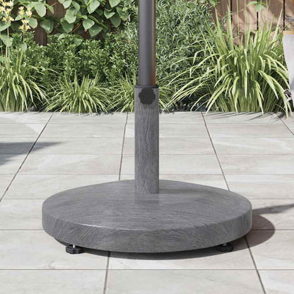 vidaXL Parasol Base 24.35 kg Dark Grey Wood look Round 4