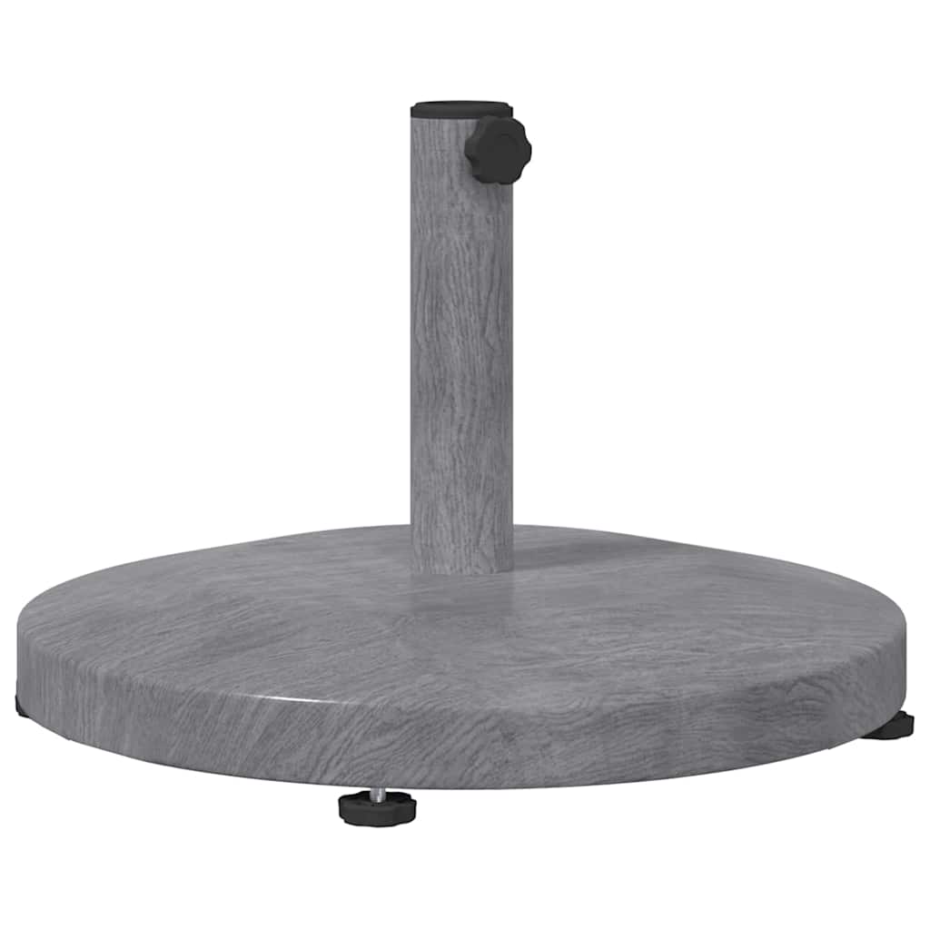 vidaXL Parasol Base 24.35 kg Dark Grey Wood look Round 2