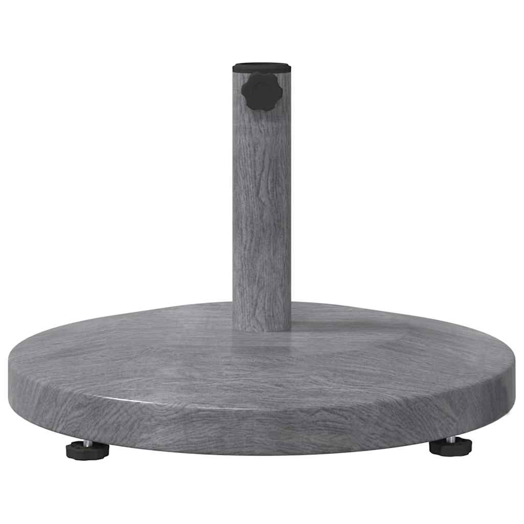 vidaXL Parasol Base 24.35 kg Dark Grey Wood look Round 5