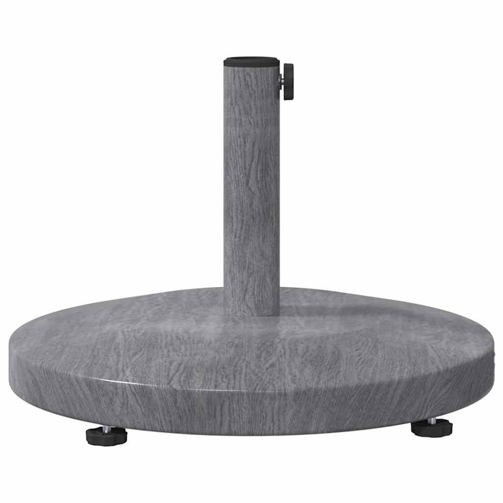 vidaXL Parasol Base 24.35 kg Dark Grey Wood look Round 6