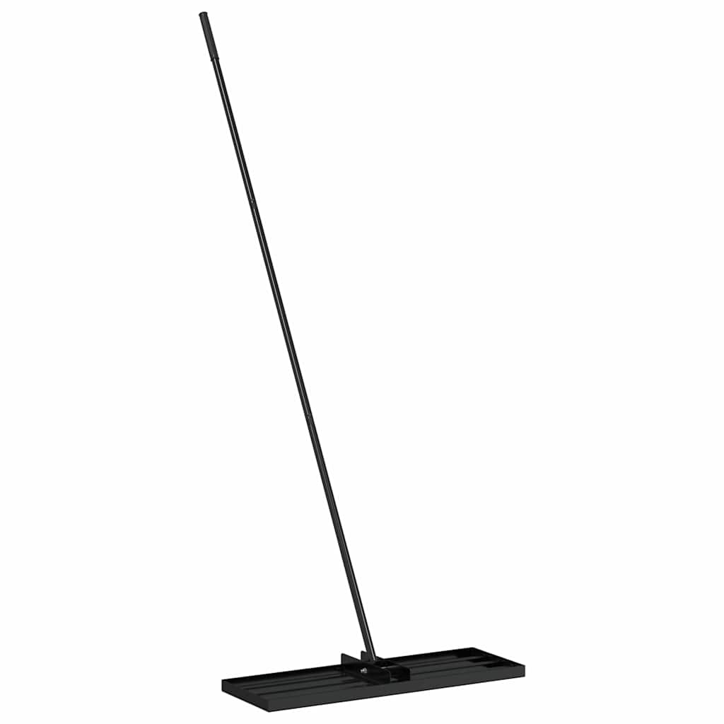 vidaXL Garden Leveling Rake Black 75 x 25 x 200 cm Powder-Coated Steel 2
