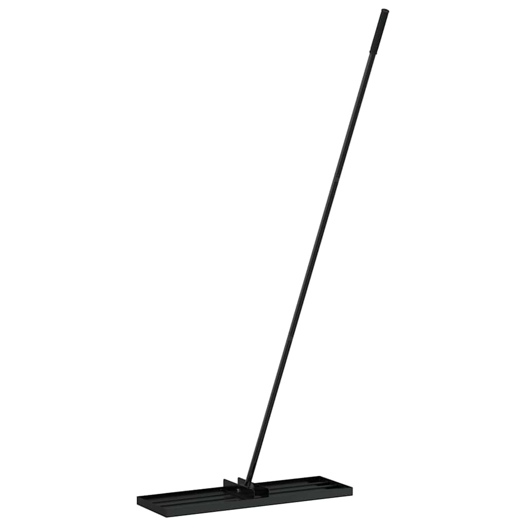 vidaXL Garden Leveling Rake Black 75 x 25 x 200 cm Powder-Coated Steel 6