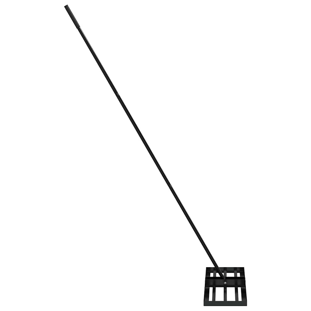 vidaXL Garden Leveling Rake Black 75 x 25 x 200 cm Powder-Coated Steel 5