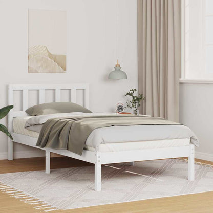 vidaXL Bed Frame with Headboard Solid Pine Wood Length 190 cm